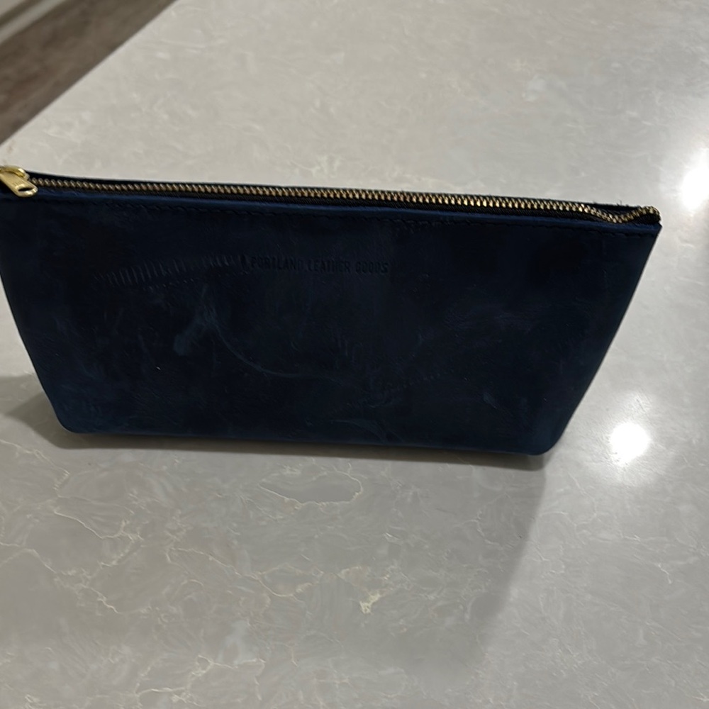 Portland Leather Navy Blue Pouch